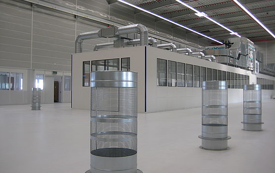 Klimatechnik von airpool für zwei Industrie-Reinräume der Pöppelmann FAMAC in Lohne